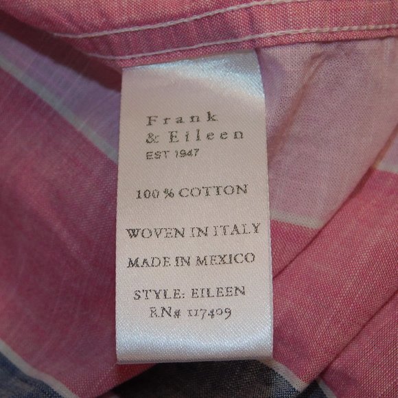 Frank & Eileen - Eileen Relaxed Button Up Shirt Woven In Italy Size Medium - Picture 12 of 14